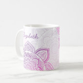 Everbloom Mandala 11 oz. Personalized Mug コーヒーマグカップ (正面左)