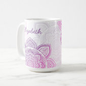 Everbloom Mandala 15 oz. Personalized Mug コーヒーマグカップ (正面左)