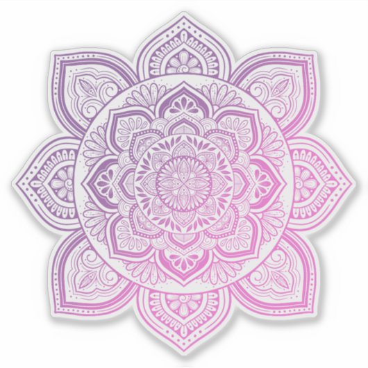 Everbloom Mandala Custom-Cut Vinyl Sticker シール (正面)