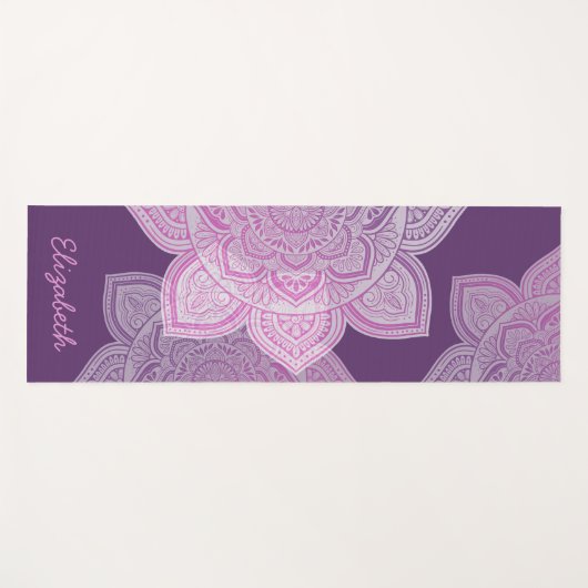 Everbloom Mandala Personalized Yoga Mat ヨガマット (正面(横))