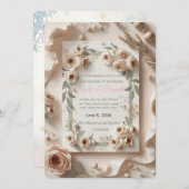 EverBloom Wedding Invitation – A Year of Celebrati 招待状 (正面/裏面)