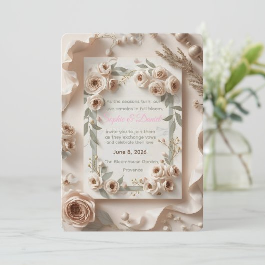 EverBloom Wedding Invitation – A Year of Celebrati 招待状 (スタンド正面)