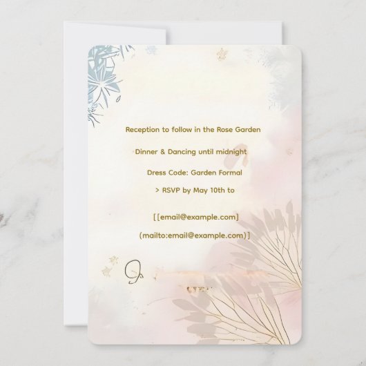 EverBloom Wedding Invitation – A Year of Celebrati 招待状 (裏面)