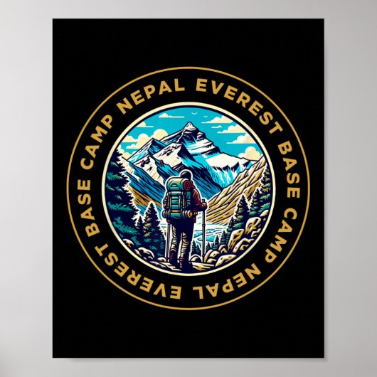 Everest Base Camp Nepal Mountain Everest View Hiki ポスター (正面)