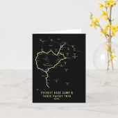 Everest Base Camp Trek Everest Hiking Map  カード (黄色い花)