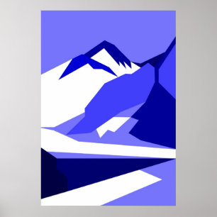 Everest - blue ポスター