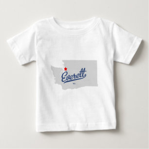 Everettワシントン州WAのワイシャツ ベビーTシャツ