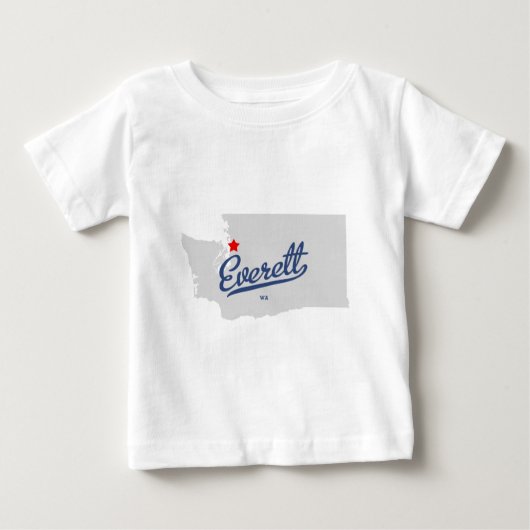 Everettワシントン州WAのワイシャツ ベビーTシャツ (正面)