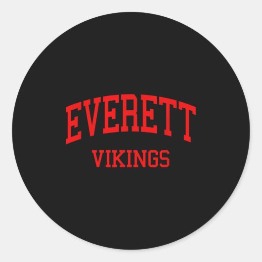 Everett high school hs lansing mi retro  ラウンドシール (正面)