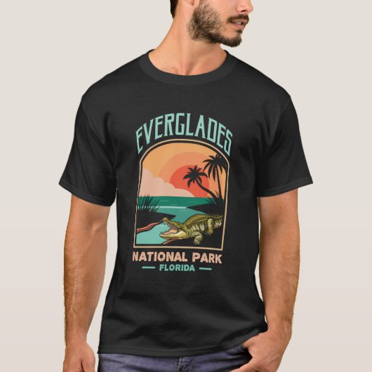 Everglades国立公園Us Crocodile Florida Alli Tシャツ (正面)