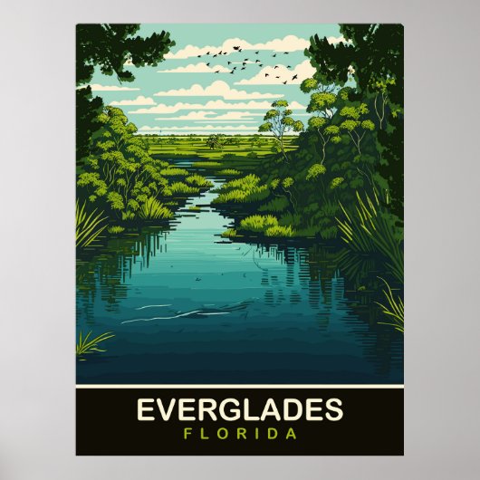 Everglades，フロリダ，旅行 ポスター (正面)
