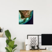 Everglades National Park Florida Keys Satellite ポスター (ホームオフィス)