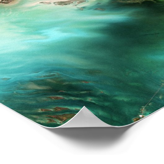 Everglades National Park Florida Keys Satellite ポスター (角)