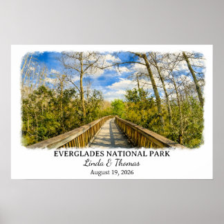 Everglades National Park Florida, Watercolor ポスター