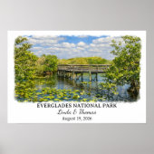 Everglades National Park Florida, Watercolor ポスター (正面)