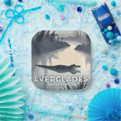 Everglades National Park | Watercolor Alligator ペーパープレート (パーティー)