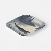 Everglades National Park | Watercolor Alligator ペーパープレート (傾斜あり)