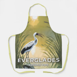 Everglades National Park | Watercolor Stork エプロン