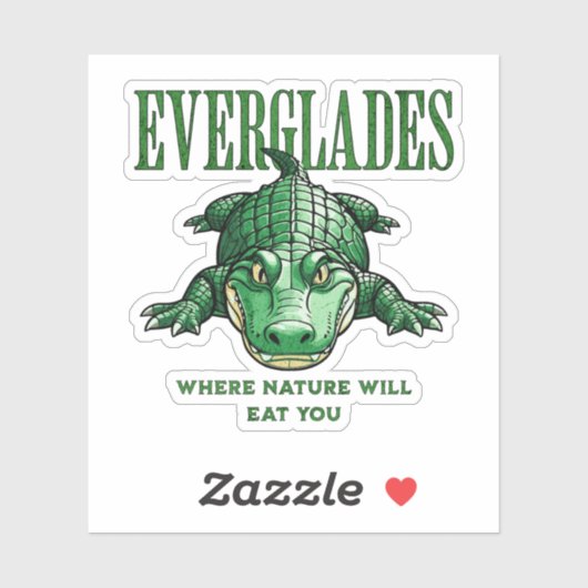 Everglades – Where Nature Will Eat You - Alligator シール (シート)