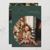 EVERGREEN モダン Joy Minimalistクリスマス シーズンカード (正面/裏面)