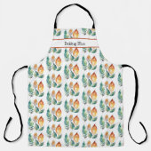  Evergreen & Amber Foliage Art, custom エプロン (正面)