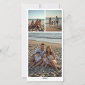 Evergreen Bow Wreath Photo シーズンカード (裏面)