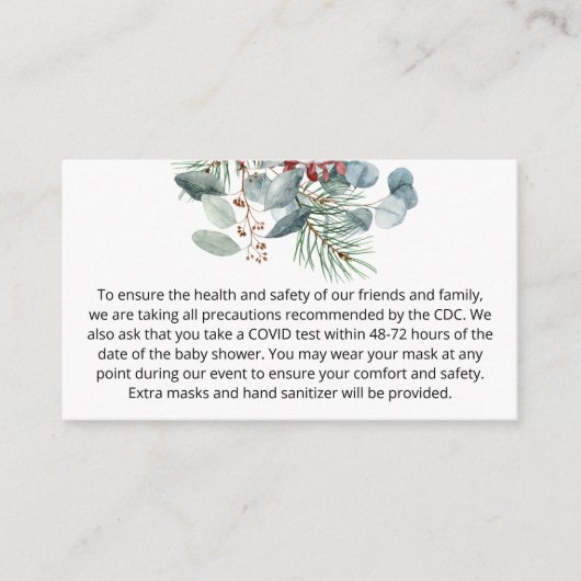 Evergreen Christmasの注カスタム記 エンクロージャーカード (正面)