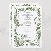 Evergreen Elegance Wedding 招待状 (正面/裏面)