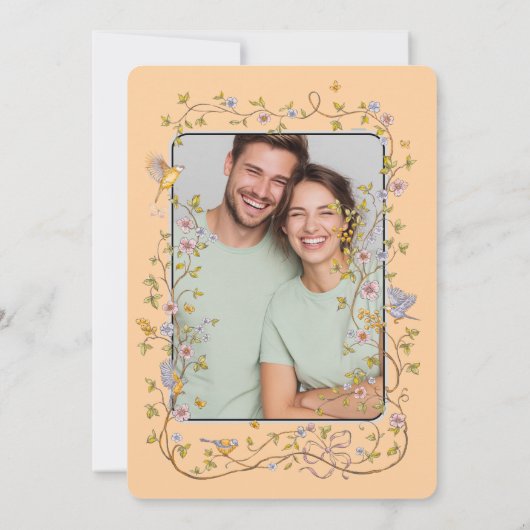 Evergreen Elegance Wedding Invitation 招待状 (裏面)