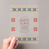 Evergreen Ember Ugly Sweater Christmas Party アクリル招待状 (インサイチュ (ポータブル))