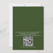 Evergreen Forest Rustic Mountain QR Code Wedding 招待状 (裏面)