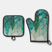 Evergreen Glow – Christmas 鍋つかみ&鍋敷きセット (正面)