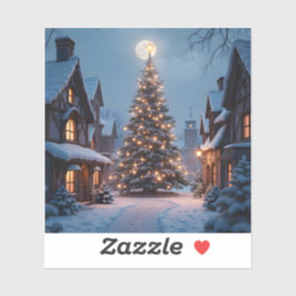 Evergreen Glow - Square Vinyl Sticker シール