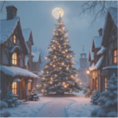 Evergreen Glow - Square Vinyl Sticker シール (正面)