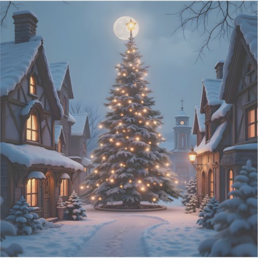 Evergreen Glow - Square Vinyl Sticker シール (正面)