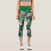 Evergreen Holly Berry Bells カプリレギンス (正面)