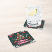 Evergreen Joy of Christmas スクエアペーパーコースター (インサイチュ)