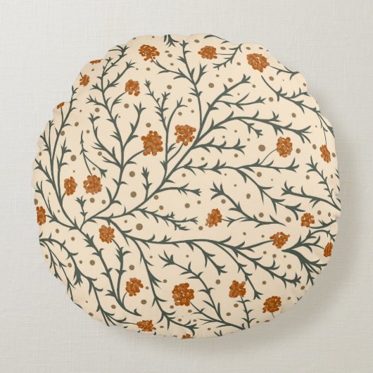 Evergreen Kisses Under the Mistletoe ラウンドクッション (正面)