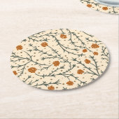 Evergreen Kisses Under the Mistletoe ラウンドペーパーコースター (アングル)