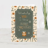 Evergreen Kisses Under the Mistletoe Christmas カード (正面)