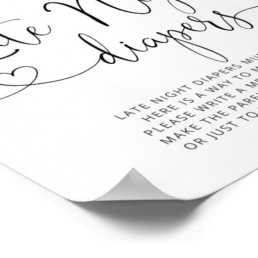 Evergreen Late night diapers game Poster ポスター (角)