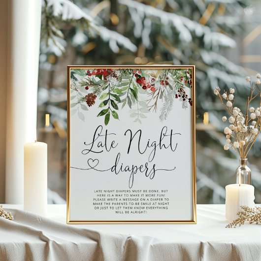 Evergreen Late night diapers game Poster ポスター