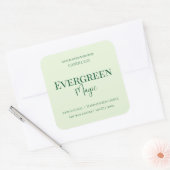 Evergreen Magic Christmas Candle Label | Custom スクエアシール (封筒)