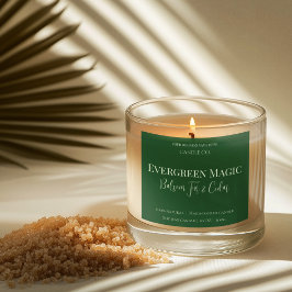 Evergreen Magic Christmas Candle Label | Custom スクエアシール