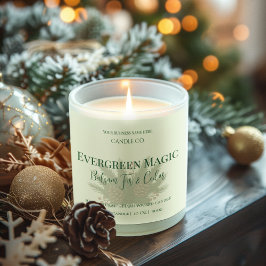 Evergreen Magic Christmas Candle Label | Custom スクエアシール