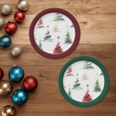 Evergreen Minimalist Modern Christmas Tree  ペーパープレート