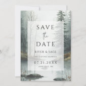 Evergreen Mist Forest QR Save the Date (正面)