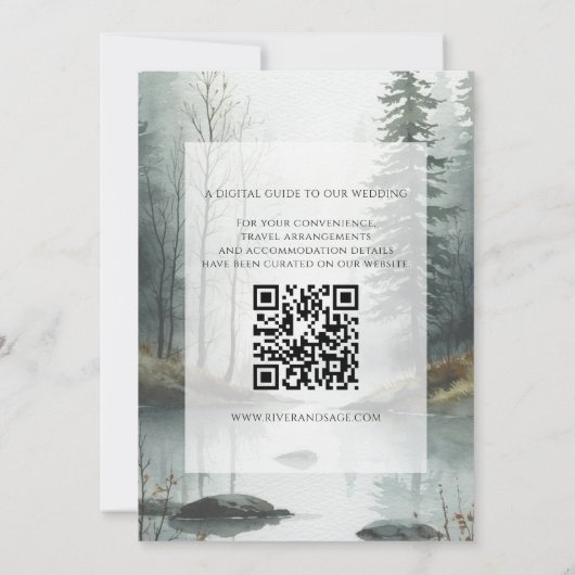 Evergreen Mist Forest QR Save the Date (裏面)