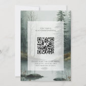 Evergreen Mist | Rustic Forest QR セーブ・ザ・デート (裏面)