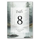 Evergreen Mist | Rustic Forest Table Card Number テーブルナンバー (裏面)